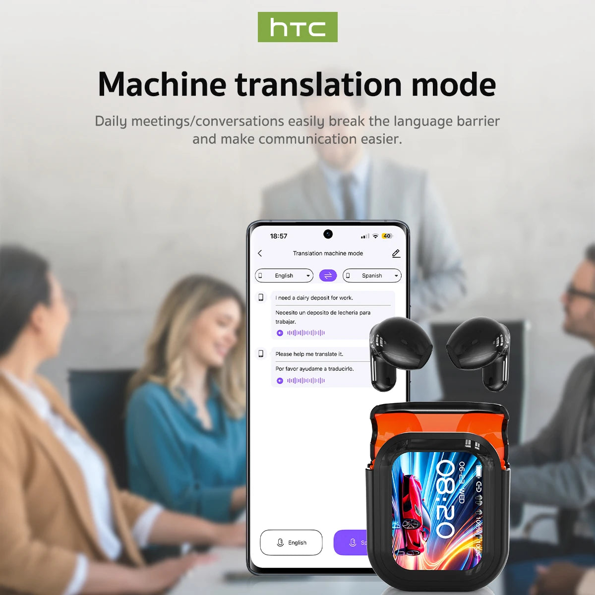 HTC NE20 Bluetooth 6.0 Smart Translator Device