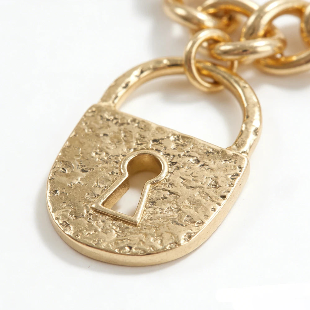 Symbolic Gold Charm Chain Choker (Edgy Whimsical) Statement Jewelry Perfect For Brunch Date Stylish Outfits That Blend Chunky