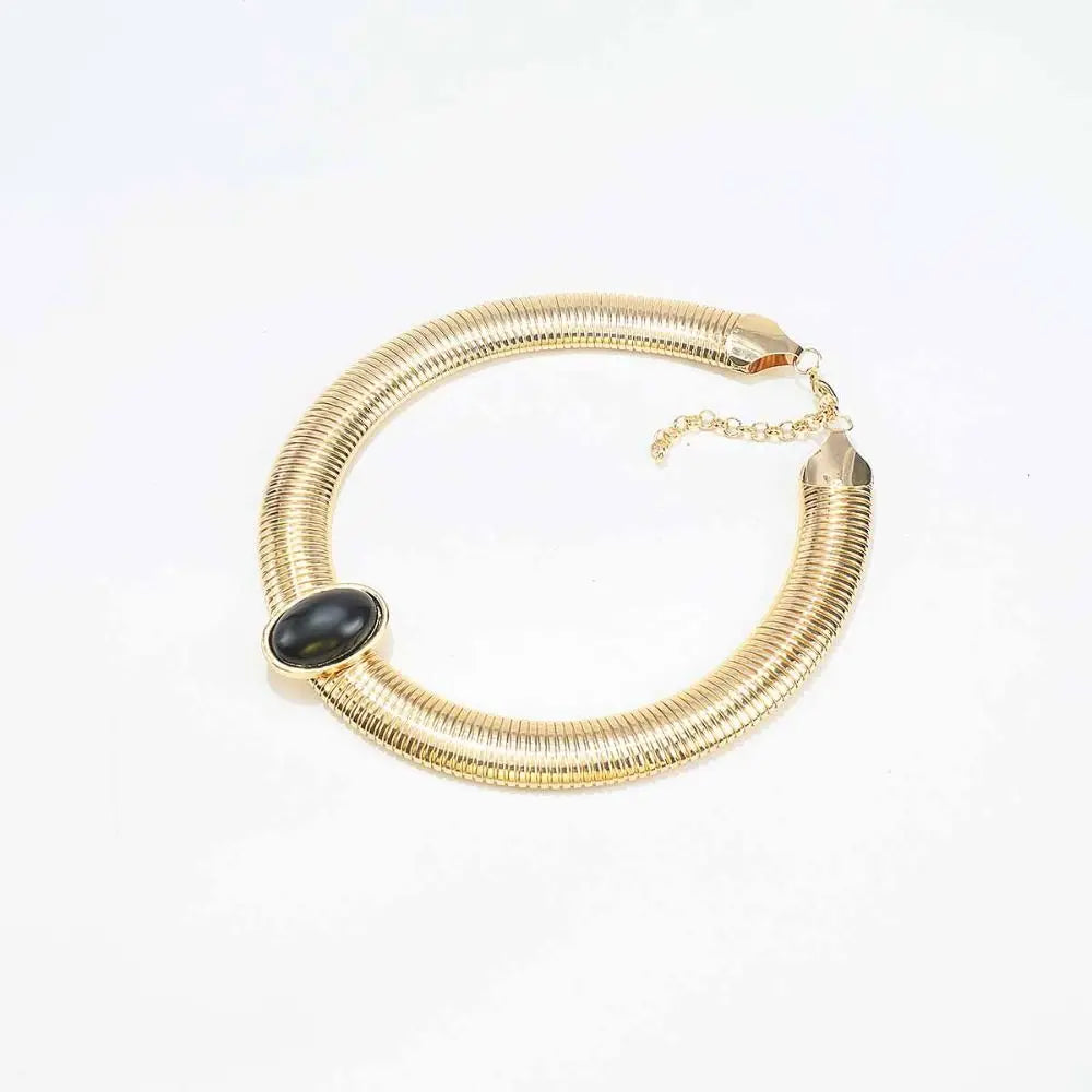 Metal Chain Chunky Choker Necklace – Gold Vintage Styles