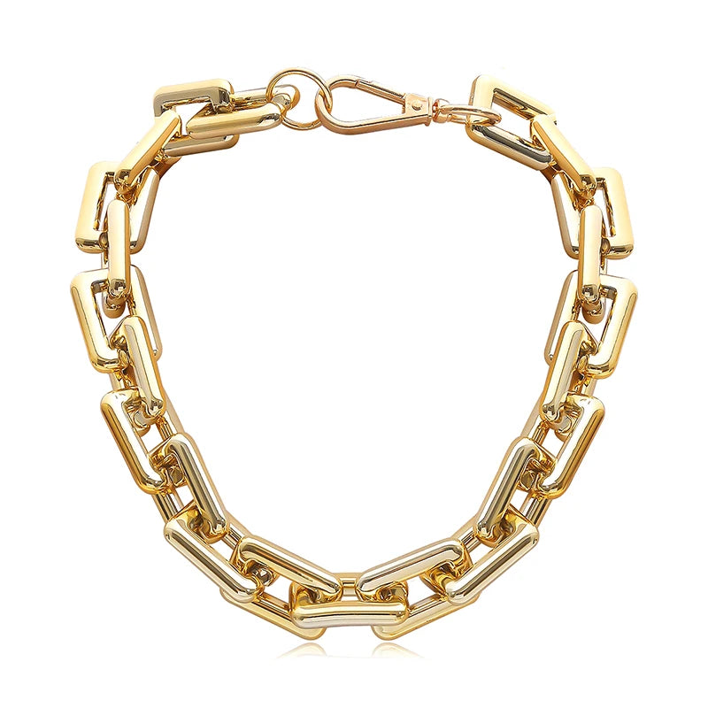 Punk Hip Hop Choker Chunky Chain Necklace Statement Fashion Charm Jewelry