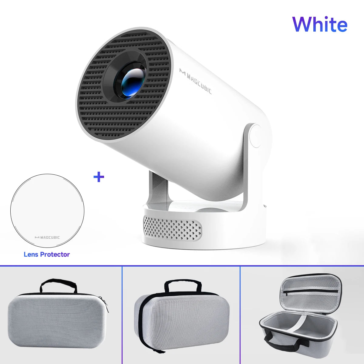 Magcubic HY300 Pro+ Android 11 Projector 8000 Lumens 4K 720P Portable Outdoor Movie Projector WiFi 6 Built-in Speaker for Home
