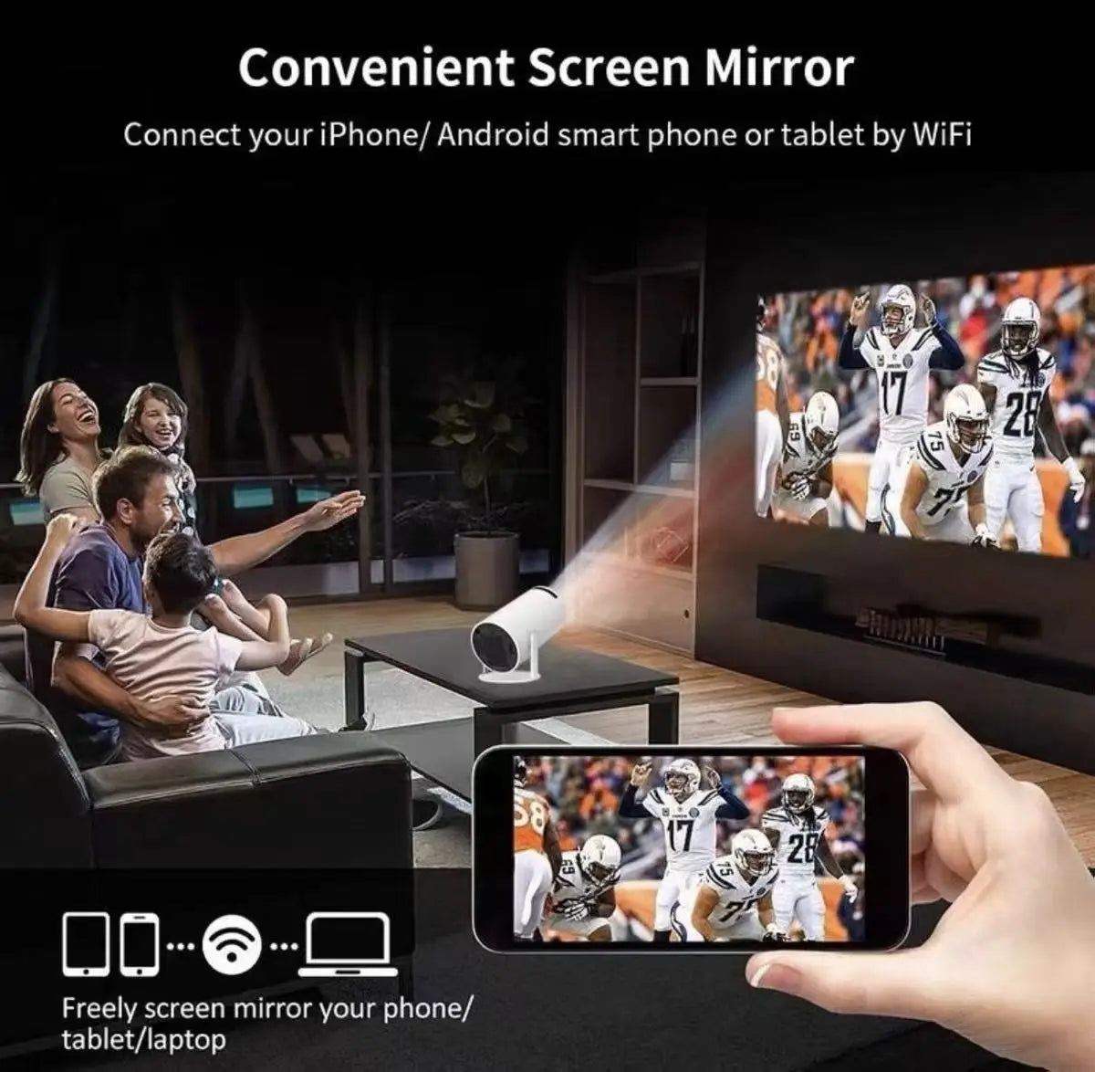 Hy300 Pro And FY300 new Projector 4K  Wifi 1080P 1280*720P HD Home Cinema Outdoor Portable Video Movies Led Mini Projetor