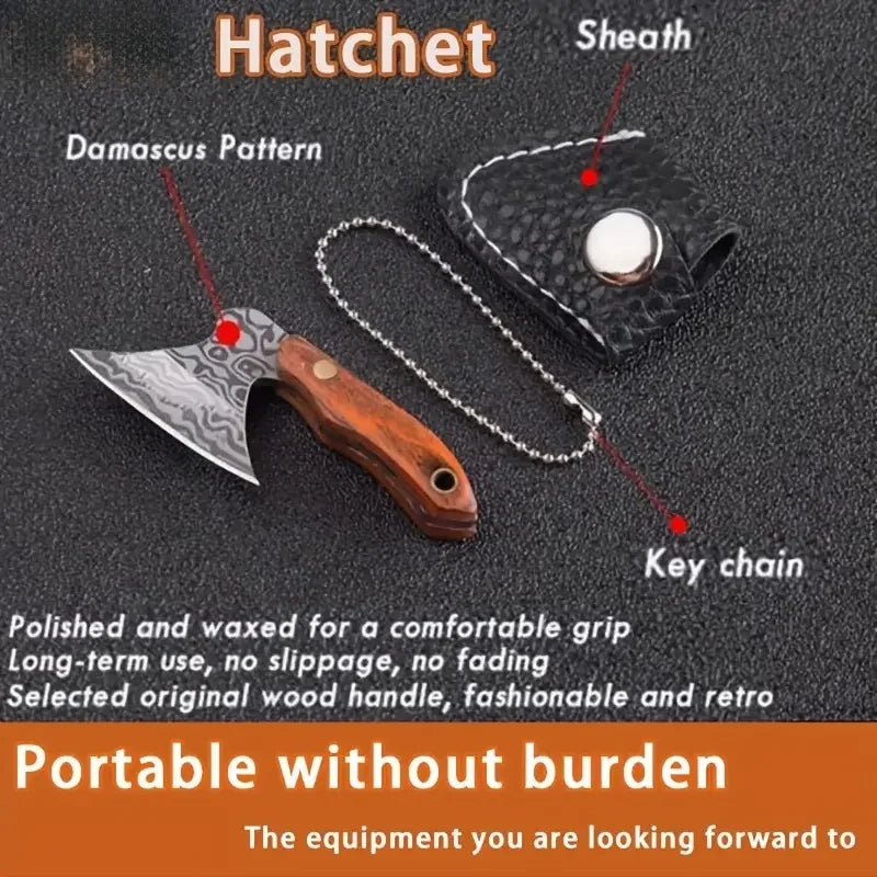 Mini Stainless Steel Key Chain Axe – 4 Styles