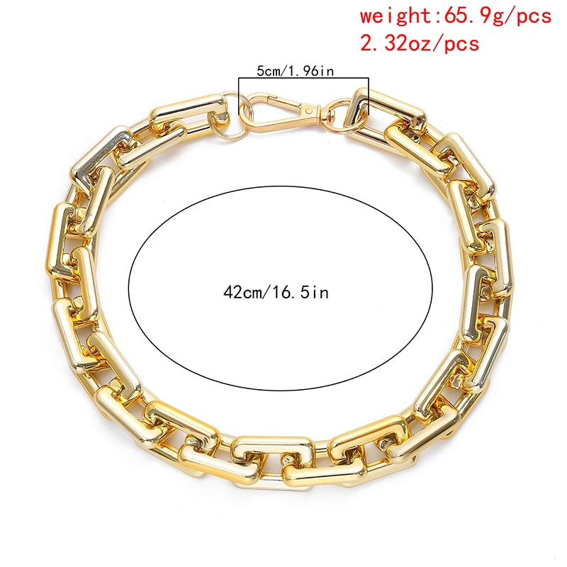 Punk Hip Hop Choker Chunky Chain Necklace Statement Fashion Charm Jewelry