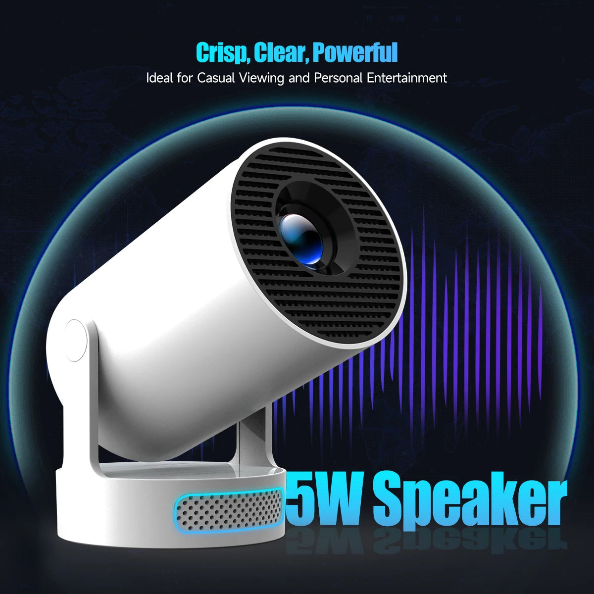 Magcubic HY300 Pro+ Android 11 Projector 8000 Lumens 4K 720P Portable Outdoor Movie Projector WiFi 6 Built-in Speaker for Home