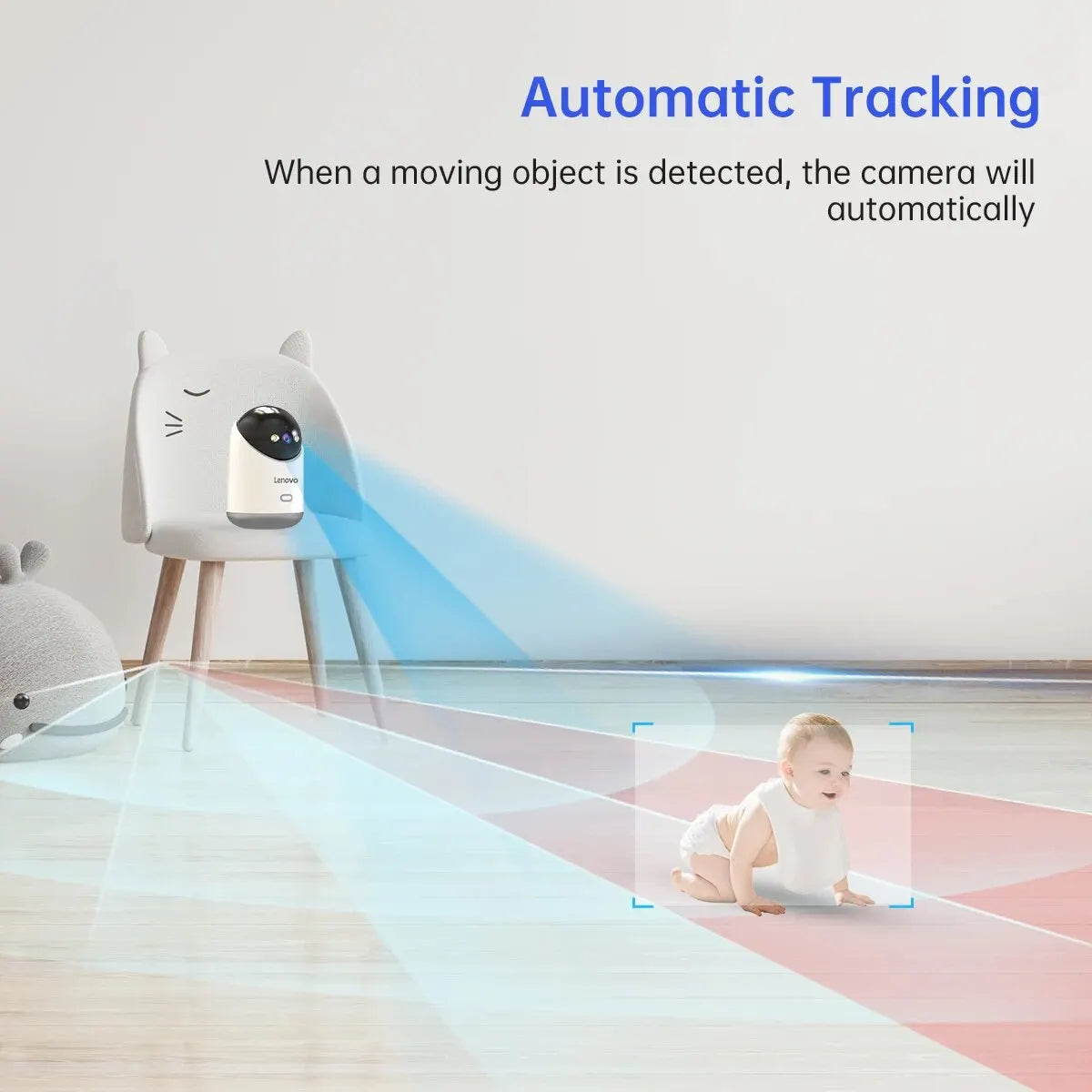 Lenovo 3MP 5G WiFi Smart Mini PTZ IP Camera Indoor Home Wireless Auto Tracking CCTV Surveillance Camera Security Baby Monitor