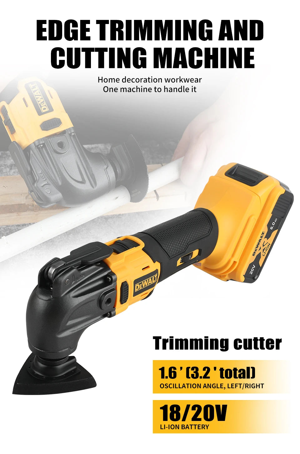 Dewalt New Quick release Brushless Oscillating tool Multi functional tool Renovator Electric trimmer  for Dewalt 20V Battery