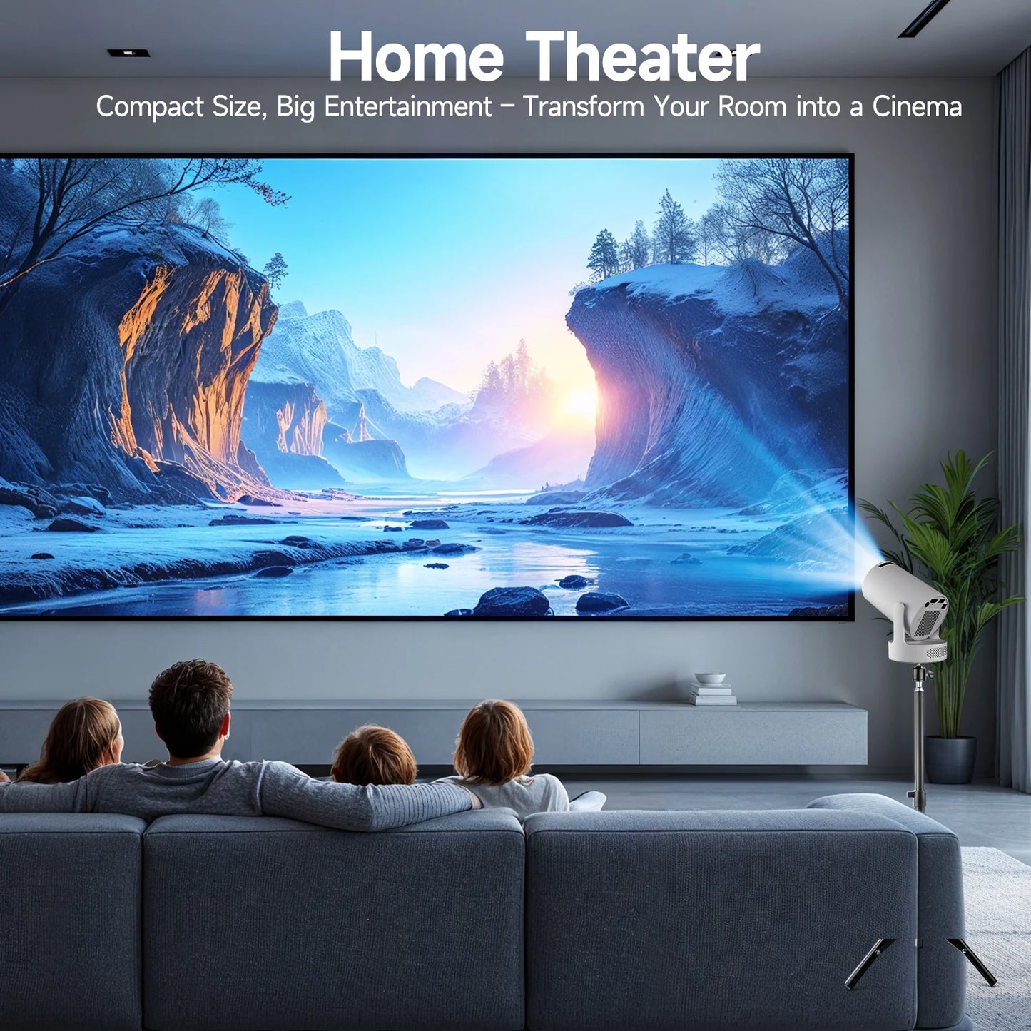 Magcubic HY300 Pro+ Android 11 Projector 8000 Lumens 4K 720P Portable Outdoor Movie Projector WiFi 6 Built-in Speaker for Home