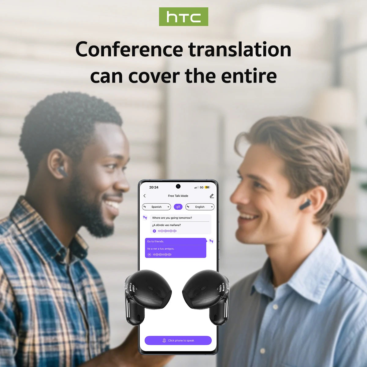 HTC NE20 Bluetooth 6.0 Smart Translator Device