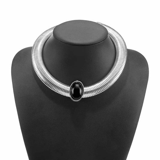 Metal Chain Chunky Choker Necklace – Gold Vintage Styles
