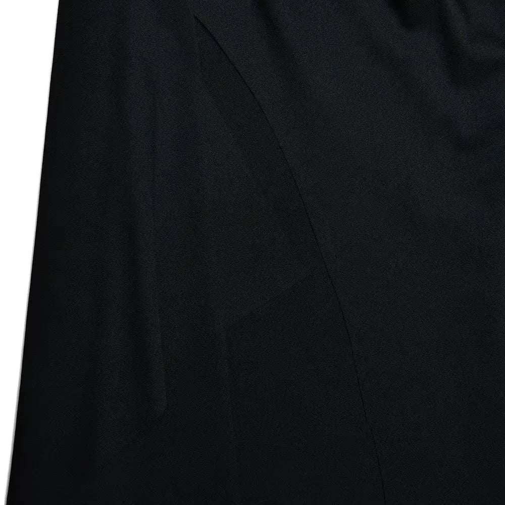 Strapless Backless High Split Maxi Dress For Women Black Off-shoulder Sleeveless Bodycon Club Party Long Dress Clothes