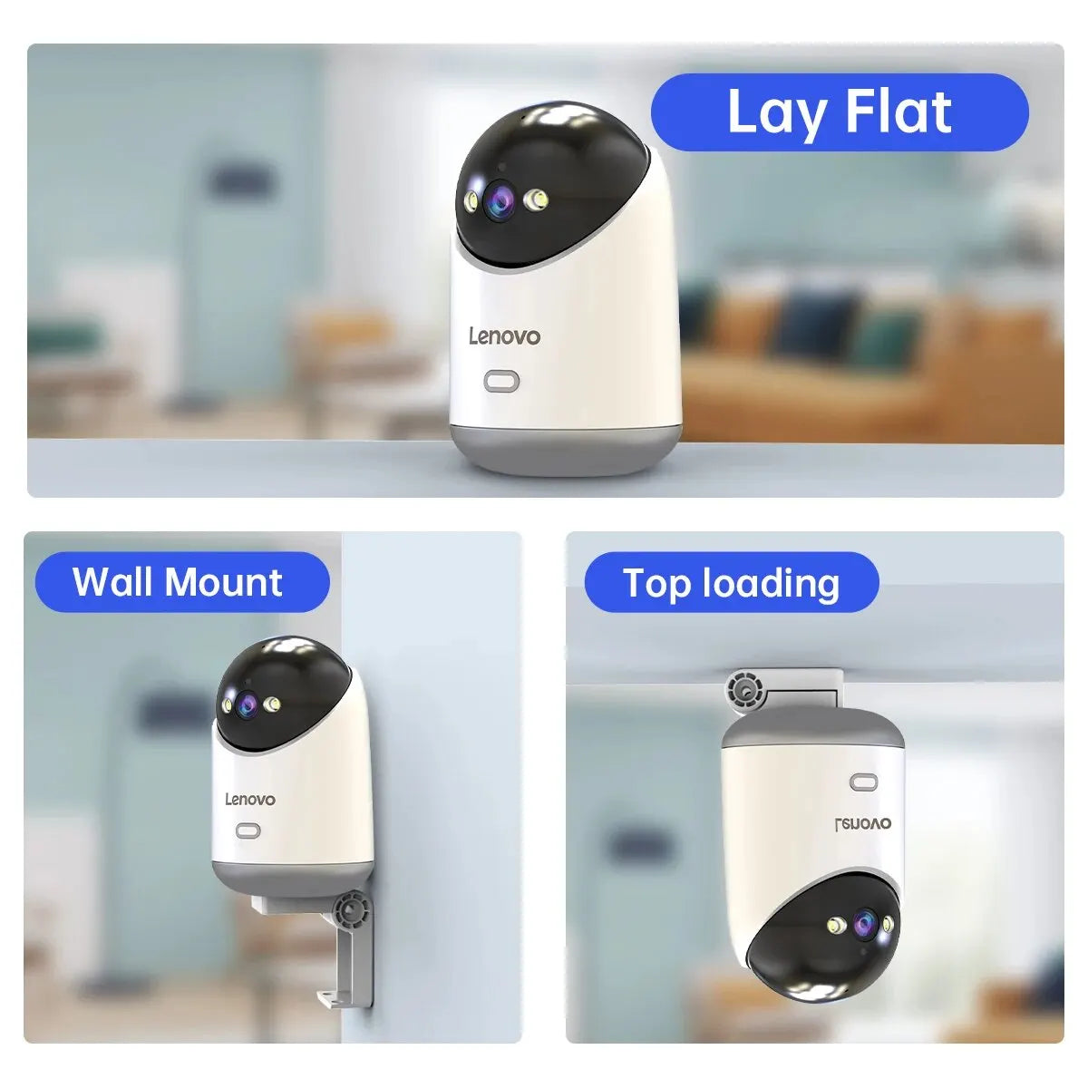 Lenovo 3MP 5G WiFi Smart Mini PTZ IP Camera Indoor Home Wireless Auto Tracking CCTV Surveillance Camera Security Baby Monitor