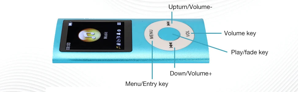 Aluminum Alloy MP3 Player Stylish Multifunctional Lossless Sound Slim 1.8 Inch LCD Screen Portable MP3 Music Player