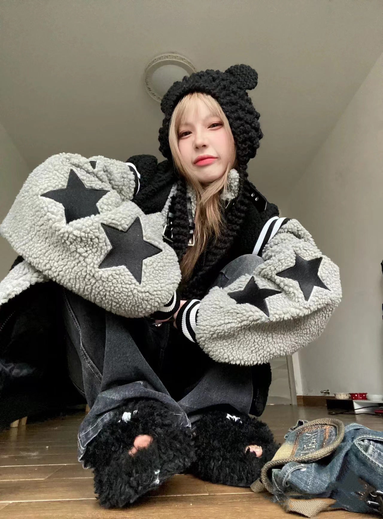 Idle Style Plush Lamb Wool Top